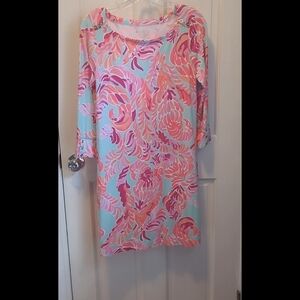 Lilly Pulitzer Pink and Blue Floral Dress